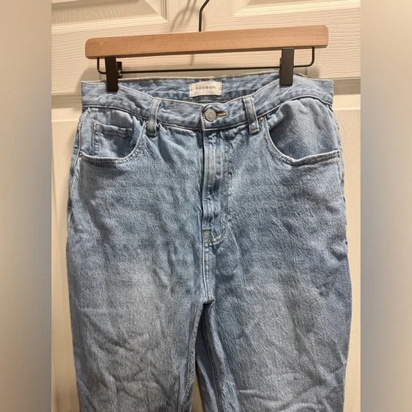 PacSun High Rise Bootcut Jeans Size 30 Stretch Light Wash Raw Hem - Picture 4 of 10